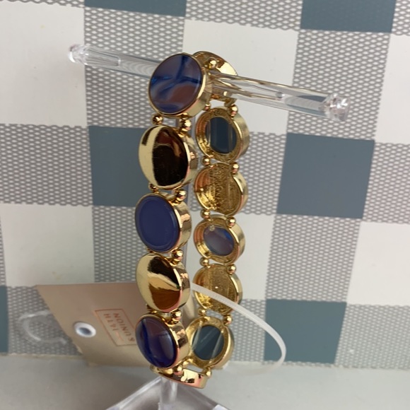 14th & Union Circle Gold Purple Stretchy Fashion Bracelet - Picture 9 of 12